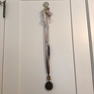 Anthropologie ribbon stone necklace